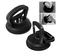 BAUSATZ Suction Cups for Glass Suction Cups to Lift Glass Suckers Lifters Suction Cups for Glass Window Dent Puller Kit Vacuum Suction Cup Material Lift Tile 100kg Load Capacity 11.8cm 2 Packs Black