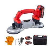 BAUSATZ Tile Vibration Tool w/120mm Suction Cup & 400kg Adsorption, Handheld Tile Installation Leveling Machine Max.28000r/Min, 6 Level, Digital Display & 2xBattery