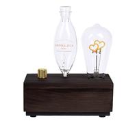 BAUSATZ Waterless Diffuser for Essential Oils, Solid Oak Base, Heartshape Lamp, USB Interface