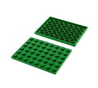 Bausteine gebraucht 2x LEGO 3036 Plate 6x8 | Green