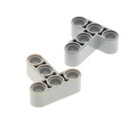 Bausteine gebraucht 2x LEGO 60484 Technic liftarm T-Shape 3x3 | Light Bluish Gray