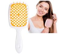 Bautero Anti-Static Massage Paddle Brush: Wet & Dry Detangler with Hollow Grid Combing, for All Hair Types