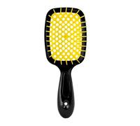 Bautero Brush Detangling Hair Brush, Anti-Static 106 Flexible Bristles, Reduces Breakage & Knots for Women Men, Vented Paddle Design for Faster Drying, Wet & Dry Use for All Hair Types (Yellow)