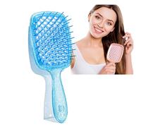 Bautero Detangling Brush - Anti-Static Massage Paddle, Wet & Dry Use, Hollow Grid Combing, Dry Grid Comb (2 Pack)