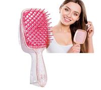 Bautero Detangling Brush - Anti-Static, Wet & Dry Use, Massage Paddle - Hollow Grid Combing for Long, Thick Hair