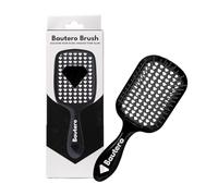 Bautero Detangling Hair Brush Juni Midnight with Anti-Static Bristles, Black, 8.9x3.15 Inch, 106 Flexible Bristles, Lightweight Ergonomic Design for Wet Dry Hair, Pain-Free Knot Removal
