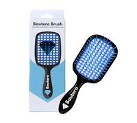 Bautero Detangling Hair Brush Mizuiro Ocean with Anti-Static Bristles, Black, 8.9x3.15 Inch, 106 Flexible Bristles, Lightweight Ergonomic Design for Wet Dry Hair, Pain-Free Knot Removal