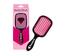 Bautero Detangling Hair Brush Sakura Blossom with Anti-Static Bristles, Black Pink, 8.9x3.15 Inch, 106 Flexible Bristles, Lightweight Ergonomic Design for Wet Dry Hair, Pain-Free Knot Removal
