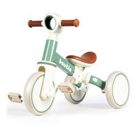 Bautia Baby Balance Bike 1 2 Year Old Boy Girl, 3 Wheels Tricycle for Toddlers 1-4, 4 in 1 Kids Bicycle Ride on Toy with Removable Pedals