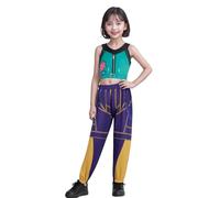 Bauxhie Demon Hunters Costume Rumi Cosplay Jacket Shorts Suit Zoey Outfits Mira Stage Uniform Suit for Halloween (Green, XS)