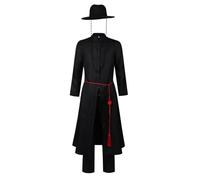 Bauxhie Men's Demon Hunters Saja Boys Costume Sajaboy Jinu Cosplay Coat Shirt Pant Hat Full Set for Halloween (Black 2, S)