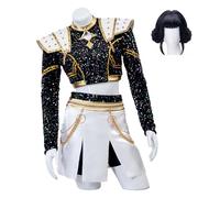 Bauxhie Women's Demon Hunter Costume Rumi Mira Zoey Cosplay Idol Stage Performance Suit for Halloween (Zoey + Wig, XS)