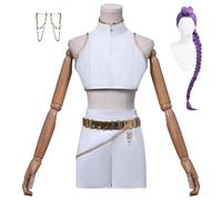 Bauxhie Women's Demon Hunters Costume Mira/Zoey/Rumi Cosplay Full Set Stage Performance Uniform for Halloween (Rumi + Wig, XS)