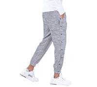 Bauzuoyo Jogging Bottoms Men's Long Rehab Trousers with Side Opening Long Baggy Training Trousers with Side Buttons on the Leg Wide Leg Quick Ficker Trousers Press Stud Buttons Sports Trousers Leisure