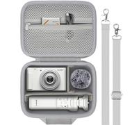 Baval for Sony ZV-1F/ZV-1/ZV-1 II Vlog Digital Camera Hard Carrying Case,Compatible with Tripod(GP-VPT2BT),Microphone and Camera Accrssory(White Case)