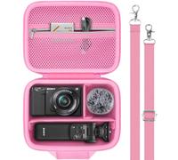 Baval for Sony ZV-E10/ZV-E1/ZV-E10 II Vlog Digital Camera Hard Carrying Case,Compatible with Tripod(GP-VPT2BT),Microphone,Camera Len and Accrssory(Pink Case)