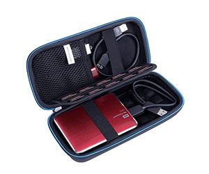Baval Hard Carrying Case Replacement for Western Digital Seagate Expansion Toshiba Canvio My Passport Elements Portable Hard Drive Game Drive 1TB 2TB 3TB 4TB 5TB,Black