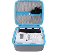 Baval Label Printer Case Compatible with Brother P-Touch PT-N10 Personal Handheld Label Maker(Gray Case,Blue Zipper)