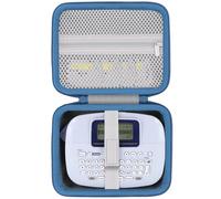 Baval Label Printer Case Compatible with Brother PT-M95 P-Touch Monochrome Label Maker and Label Tapes(White Case,Blue Zipper)