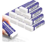 BAVALIN 10 Pcs Erasers - Pencil Erasers Multipack Rubbers Erasers for Kids, Adults Use in Schools Offices Sketches Paintings Fine Arts, Classic Latex Free Plastic Rubber Soft 2B Eraser