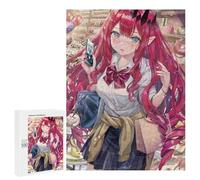 Bavan Sea Red Kitten Puzzle 500 PCS Wooden Puzzle Anime Character Puzzle Children Adults Home Game Decompression Play Atmosphere for Beginners Room Decor Wall Decor Gift Reference Poster Motif Goods