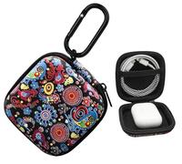 Bavane Earbud Case,Headphone Organizer Earbud Storage Bag, Hard EVA Shockproof Cover Carrying Case with Carabiner Clip Compatible with AirPods 4 Pro 2nd /3/2/1 Bose Galaxy Buds (Jellyfish)