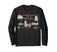 Bavaria, Historical Sights, Hand Drawing, Germany Long Sleeve T-Shirt