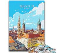 Bavaria Munich Travel 1000 Piece Jigsaw Puzzle for Adults Teens,Stress Reliever Difficult Challenge Unique Home Decor And Gifts (38x26cm)