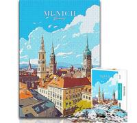 Bavaria Munich Travel 1000 Piece Jigsaw Puzzles for Adults,Challenging Game And Family Play Wall Decoration Unique Birthday And Xmas Gifts 50x75cm