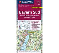 Bavaria South /Upper Bavar/Chiemsee/Ingolstadt/Passau/Munich (3712): 2 Karten im Set, reiß- und wetterfest, GPX-Daten zum Download (Grossraum-Radtourenkarten)