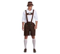 Bavarian Beer Man Costume, Oktoberfest Costume Men, Hat with Shirt & Lederhosen, Oktoberfest Outfit Fancy Dress, Adult Dress Up Costumes