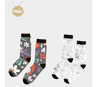 Bavarian Caps 2er Socks Maya the Bee Casual Socks Unisex Colourful Black/White