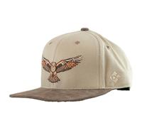Bavarian Caps 'Falke' Gray (Snapback Cap) Basecap Embroidery Traces Canvas New