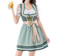 Bavarian Costumes Women Beer Maid Maiden Halloween Oktoberfest Party Outfit Off Shoulder High Waist Sexy Funny Aprons For Traditional Carnival Festival
