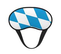Bavarian Flag Sleep Mask, Soft and Breathable Eye Mask, Elastic Band Design Suitable for Travel and Camping.