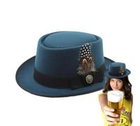 Bavarian Hats for Men Multi-Purpose Feathers Emblems Alpine Trachten Hat | Oktoberfest Costume Accessories for Oktoberfest, Folk Festivals, Beer Parties, German Celebrations, Bavarian Costume, The