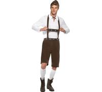 Bavarian Man Costume Adult: Brown