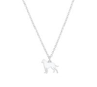 Bavarian Mountain Hound Silhouette Silver Necklace - Personalised
