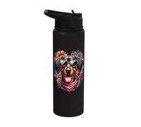 Bavarian Mountain Scent Hound Dog St Valentines Day Artwork Stainless Steel Insulated Water Bottle