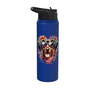 Bavarian Mountain Scent Hound Dog St Valentines Day Artwork Stainless Steel Insulated Water Bottle