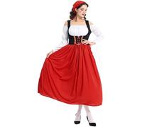 Bavarian Wench Costume Beer Fest Female Costumes Girl Maid Traditional Carnival Party Adult Dress Up