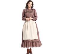 Bavarian Wench Costume Beer Fest Female Dress With Attached Apron Oktoberfest Floral Adult Up Costumes Traditional Carnival Party Maid Dirndl Outfit