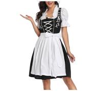 Bavarian Wench Costume Fancy Dress Beer Maid Dirndl Outfit Puff Sleeve Velvet Adults Oktobermiss Adult Up Costumes