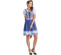 Bavarian Wench Costume Oktoberfest Beer Carnival Fancy Dress Costume Women Traditional Dirndl Dress Bavarian Fancy Dress Womens Sexy Halloween Costumes,Blue,L,U72K