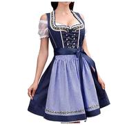 Bavarian Wench Costume Traditional Midi Dress Ladies Beer Girl Maid Carnival Party Adult Up Costumes