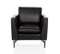 BAVERO | 1-seater | imitation leather - Lounge Chair Black