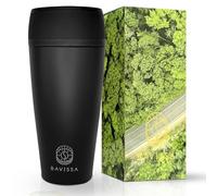 BAVISSA 360° Travel Mug - Leakproof Thermal Reusable Travel Cups, Insulated Coffee Mug for Hot & Cold Drinks - Car Cup Holder Friendly, Eco Friendly, Double Walled, Coffee Flask - 400ml