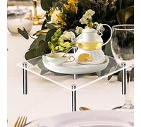 Bavokon Acrylic Cake Tower Stand | Serving Tray | Clear Stackable Cup Cake Stand Tower Cake Holder For Cupcakes, Fruits Dessert Cake Pizza