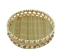 Bavokon Bread Baskets for Table,Woven Fruit Bowl - Hollow Rustic Decorative Food Tray Flat Bottom for Potato Candy Produce Cakes Onion Dinning Table