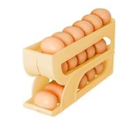Bavokon Egg Container for Refrigerator | 3 Tiers Automatic Rolling Fridge Egg Organizer,Rack Food Holder for Meal Prep Pantry Cooking Food Storage Lunch Prep Kitchen